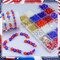 4th of July DIY Bead Kit (1608pcs), Patriotic USA Flag Color Beads, Stars, Letters & Charms for Jewelry & Craft Supplies